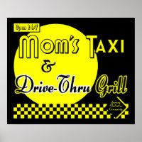 Mamas Taxi & Drive Thru Grill Retro Küche Art