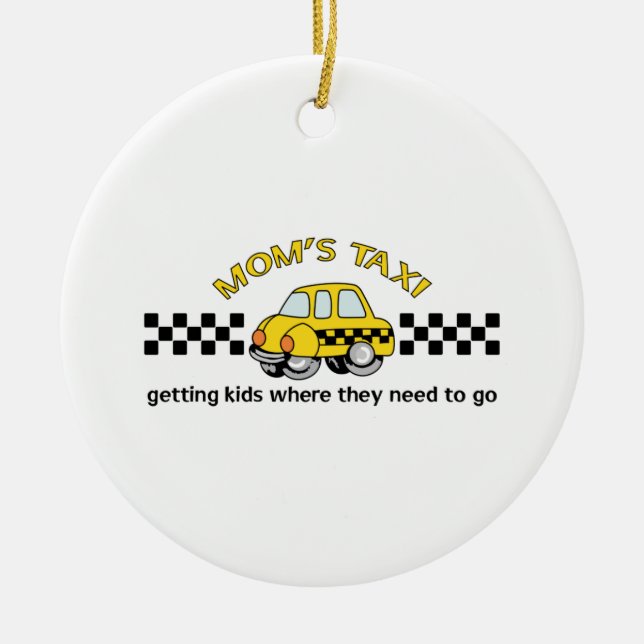 MAMAS TAXI KERAMIKORNAMENT (Vorne)