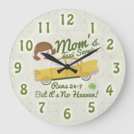 Mamas Taxi Service Große Wanduhr