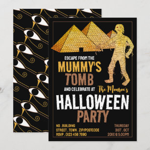 Mama's Tomb-Thema, Escape Room Halloween-Party Einladung