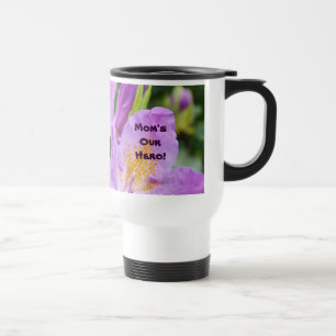 Mamas unser Held! Coffee-Reisebecher Blumen Rhodie Reisebecher
