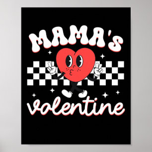 Mamas Valentine Kid Heart Toddler Funny Valentine Poster