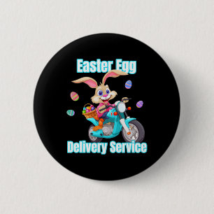 Mamas Vater Ostereier Lieferservice Bunny Motorrad Button
