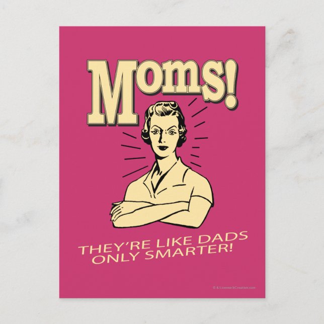 Mamas: Wie Vater, nur schlauer Postkarte (Vorderseite)