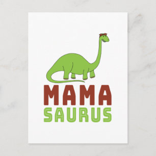 Mamasaurus Dinosaur Brontosaurus Mütter Day Postkarte