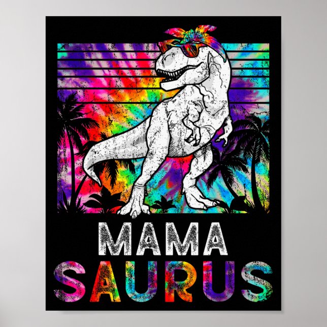 Mamasaurus Dinosaur Mama Saurus Family Matching Ti Poster (Vorne)