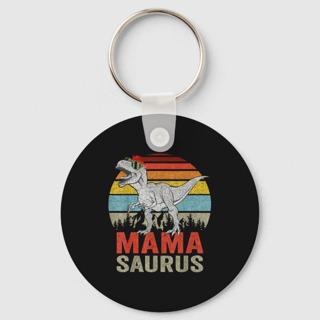 Mamasaurus Dinosaur Mama Saurus T Rex Funny Family Schlüsselanhänger (Vorderseite)