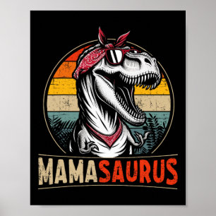 Mamasaurus Dinosaur Mama zum Muttertag Weihnachten Poster