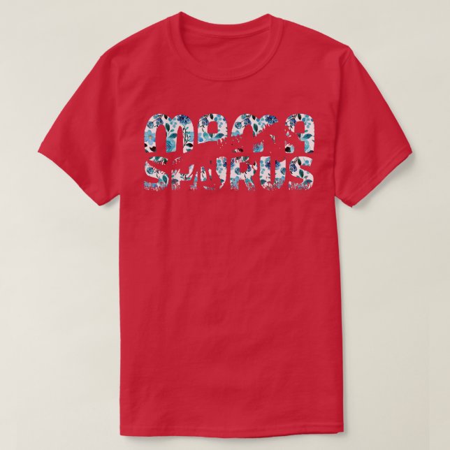 Mamasaurus Dinosaur Skeleton Blumendekor Mama Sau T-Shirt (Design vorne)