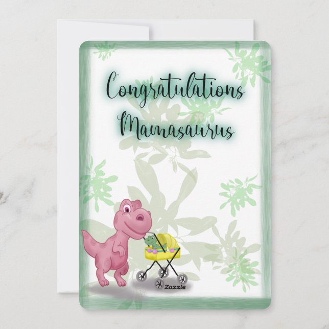 Mamasaurus Feiertagskarte (Rückseite)