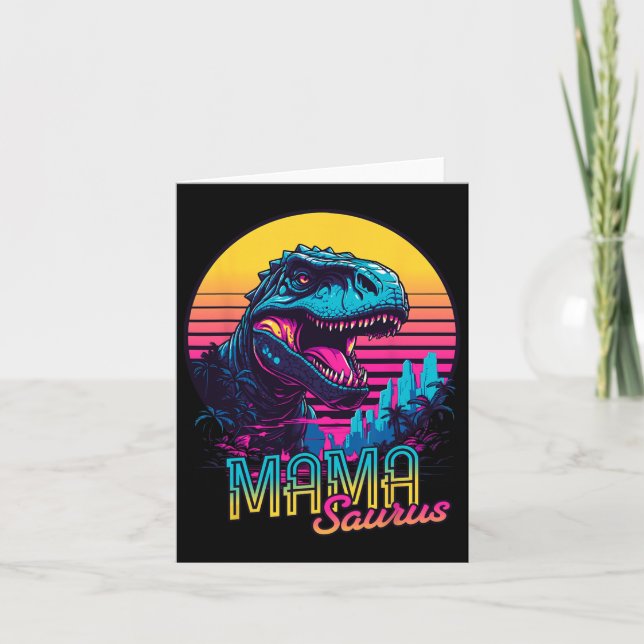 Mamasaurus Funny Dinosaur Mama Saurus Trex Mama Mo Karte (Vorderseite)