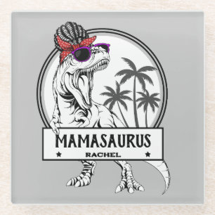 Mamasaurus Mama T rex Dino Funny Individuelle Name Glasuntersetzer