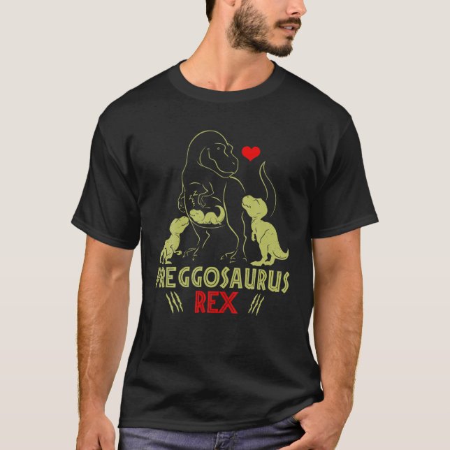 Mamasaurus Pregosaurus Rex Die sonnige Schwangersc T-Shirt (Vorderseite)