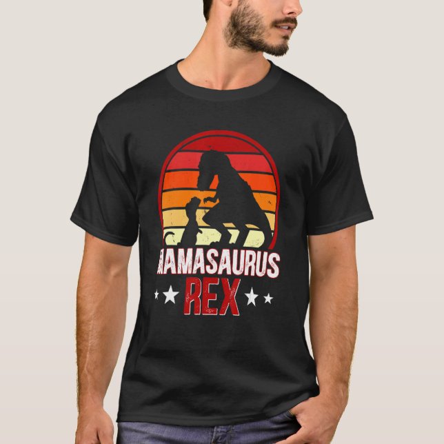 Mamasaurus Rex Dinosaur Rex Mutterschafts Dino T-Shirt (Vorderseite)