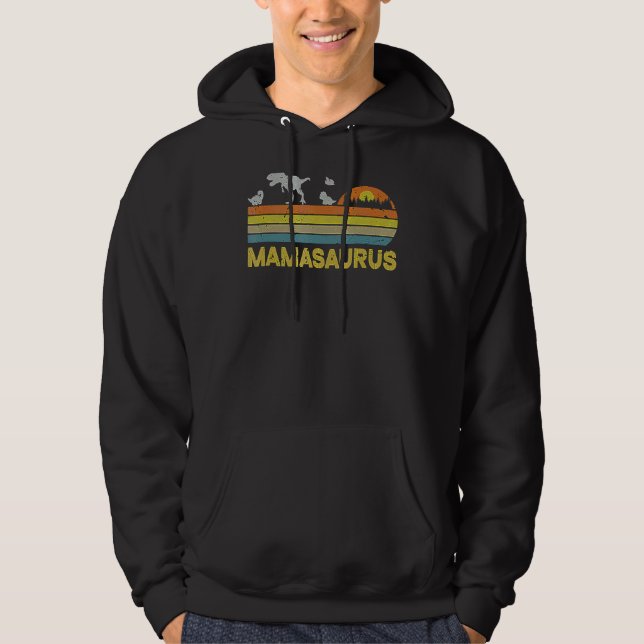 Mamasaurus Rex Dinosaurier Mama Saurus Mutter Fami Hoodie (Vorderseite)