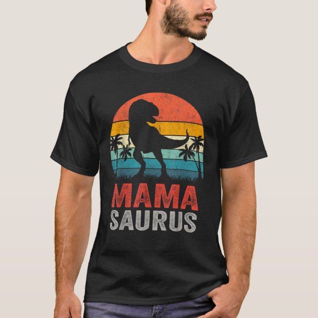 Mamasaurus T rex Dinosaur Funny Mama Saurus Famili T-Shirt (Vorderseite)