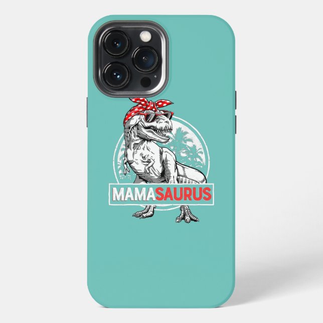 Mamasaurus T rex Dinosaur Funny Mama Saurus iPhone 13 Pro Max Hülle (Rückseite)