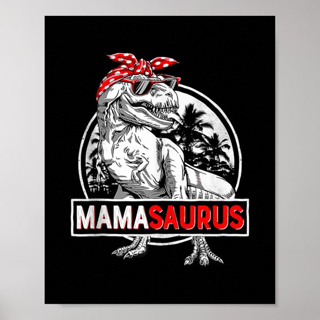 Mamasaurus T Rex Dinosaur Funny Mother Day for Poster (Vorne)