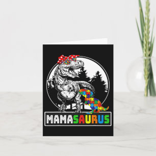 Mamasaurus T Rex Dinosaur Mama Saurus Autism Aware Karte