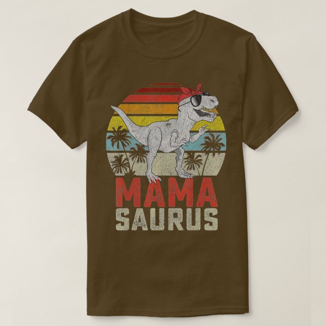 Mamasaurus T Rex Dinosaur Mama Saurus Family Match T-Shirt (Design vorne)