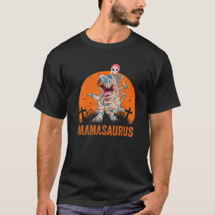 Mamasaurus T Rex Dinosaur Mama Saurus Funny Sunset T-Shirt