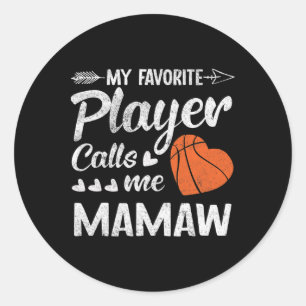 Mamaw Bysketbyll Mein Favoritenspieler ruft mich M Runder Aufkleber