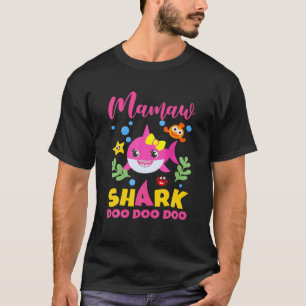 Mamaw Shark Geschenk Niedliche Baby Shark Family M T-Shirt
