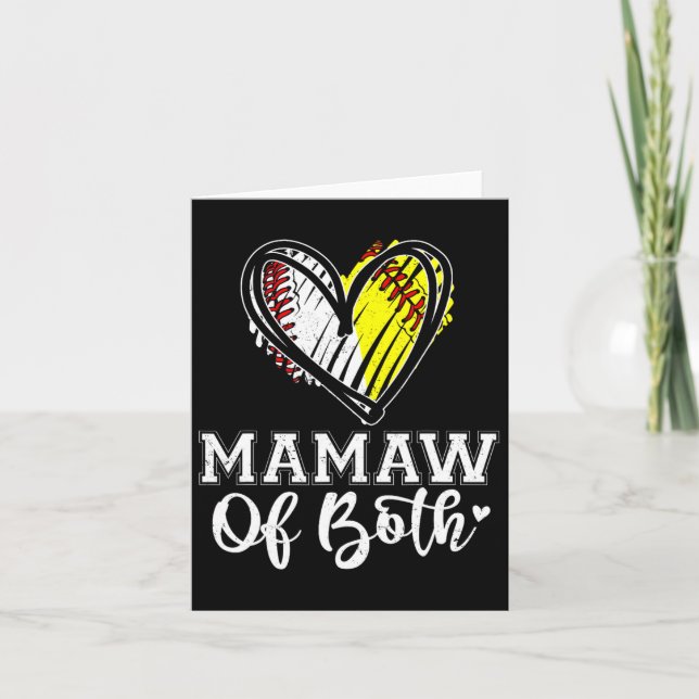 Mamaw von beiden Baseball-Müttern Karte (Vorderseite)