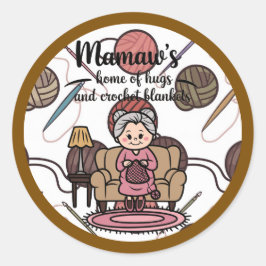 Mamaw-Zuhause-Aufkleber Runder Aufkleber