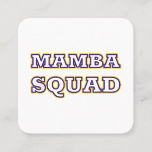 Mamba Squad lustige Kleidung für Schlangenliebhabe Quadratische Visitenkarte