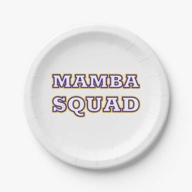 Mamba Squad lustiges Kleid für Snake Lover Pappteller (Vorderseite)