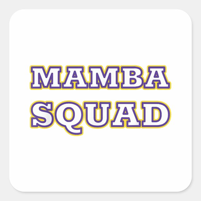 Mamba Squad lustiges Kleid für Snake Lover Quadratischer Aufkleber (Vorderseite)