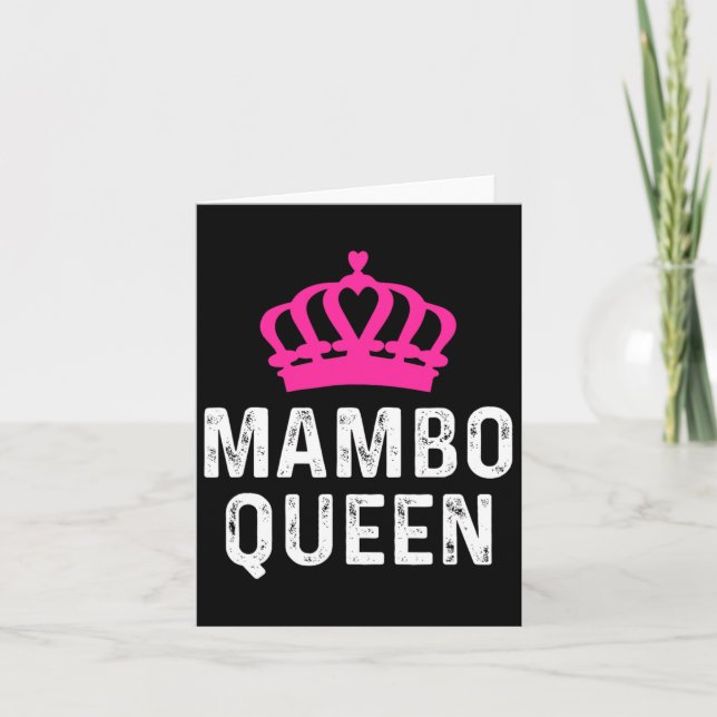 Mambo Queen - Mambo Dancer - Geschenk für Ballro Karte (Vorderseite)