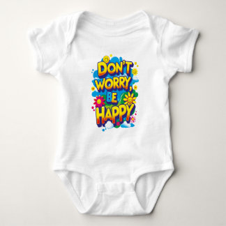 Mameluco Don't Worry, Be Happy Baby Strampler