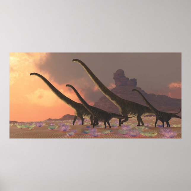 Mamenchisaurus Dinosaurier Print Poster (Vorne)