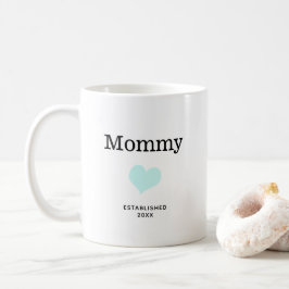 Mami, blaues Herz, Single Foto kundenspezifisch Kaffeetasse