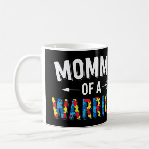 Mami eines Kriegers. Setzen Sie das Puzzleteil auf Kaffeetasse