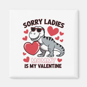 Mami ist mein Valentinstag Lustige Dino-Herz-Kunst Magnet