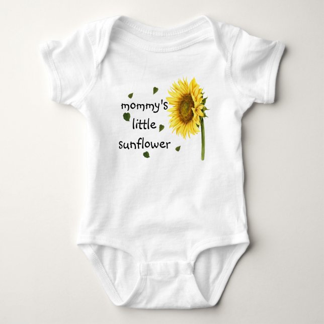 Mami, kleine Sonnenblume Baby Strampler (Vorderseite)