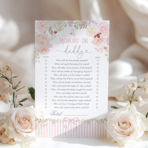 Mami oder Papi Love Bug Baby Shower Spiel