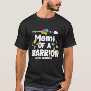 Mami of a Warriors Autismus Family Puzzle Awarenes T-Shirt