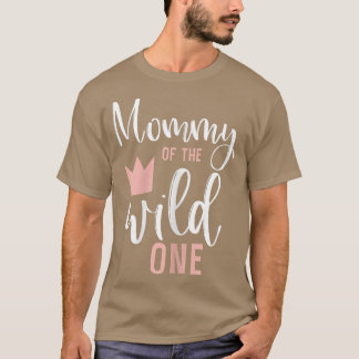 Mami of the Wild One Girl 1. Geburtstag Button T-Shirt