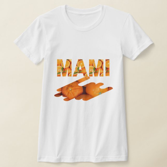 MAMI Orange Typography Art T-Shirt (Ablage )