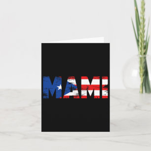 Mami Puerto Rico Flag Pride Mothers Day Puerto Ric Karte