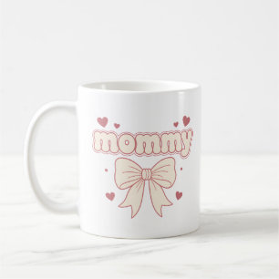 Mami Rosa Schleife Herzen Süßes Feminines Design Kaffeetasse