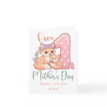 Mami und Baby Fuchs Rosa 1. Muttertag