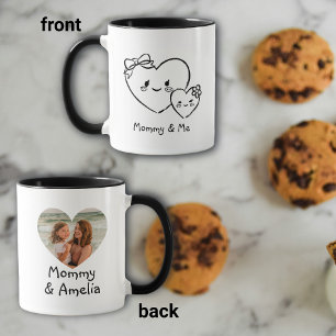 Mami und ich Herzen Handgezeichnetes Foto Kaffee Tasse