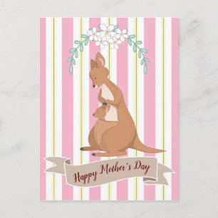 Mami und ich Känguru Postkarte