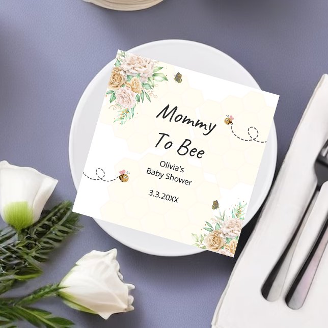 Mami zu Honigwaben Blütendusche Servietten (Von Creator hochgeladen)