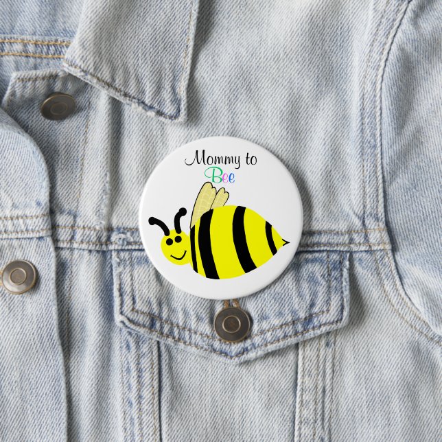 Mami zu Niedlichen gelben Hummeln Mutterschaft Button (Beispiel)